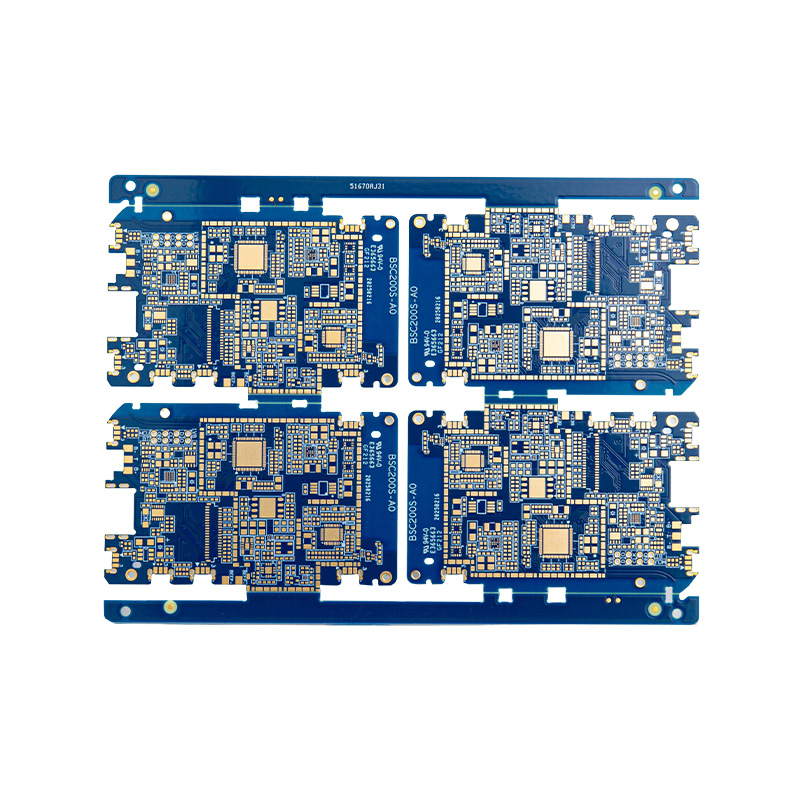 Doppelseitige Platine mit blauer Vergoldung